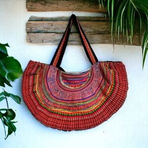 Expressions NYC Cotton Bohemian Colorful Thailand Made Bag FLAW